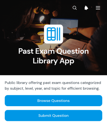 Past Exam Question Library App Template