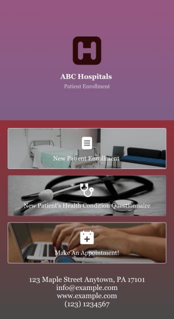 Patient Enrollment App Template