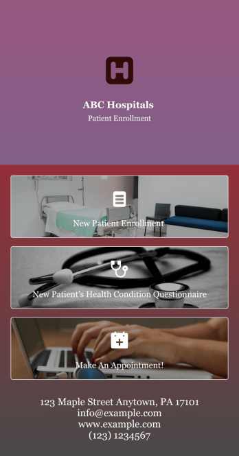 Patient Enrollment App Template
