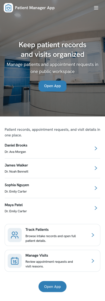 Patient Manager App Template