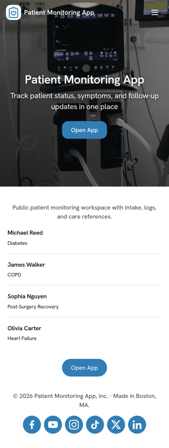 Patient Monitoring App Template