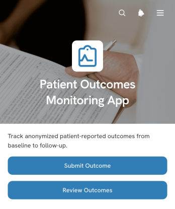 Patient Outcomes Monitoring App Template