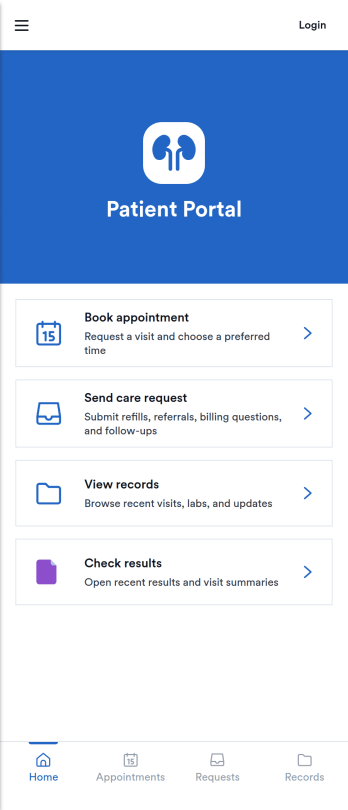 Patient Portal App Template