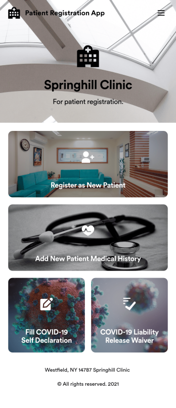 Patient Registration App Template