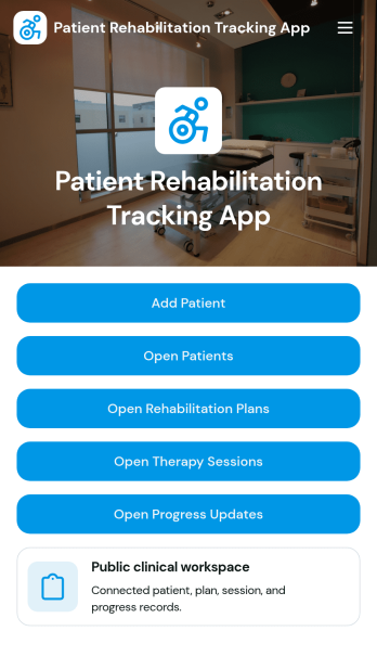 Patient Rehabilitation Tracking App Template