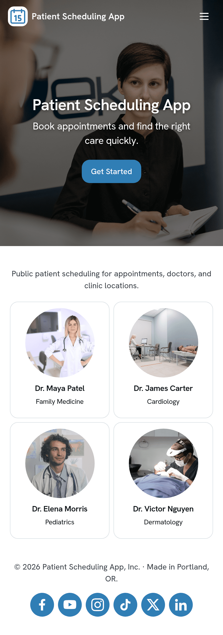 Patient Scheduling App Template | Jotform