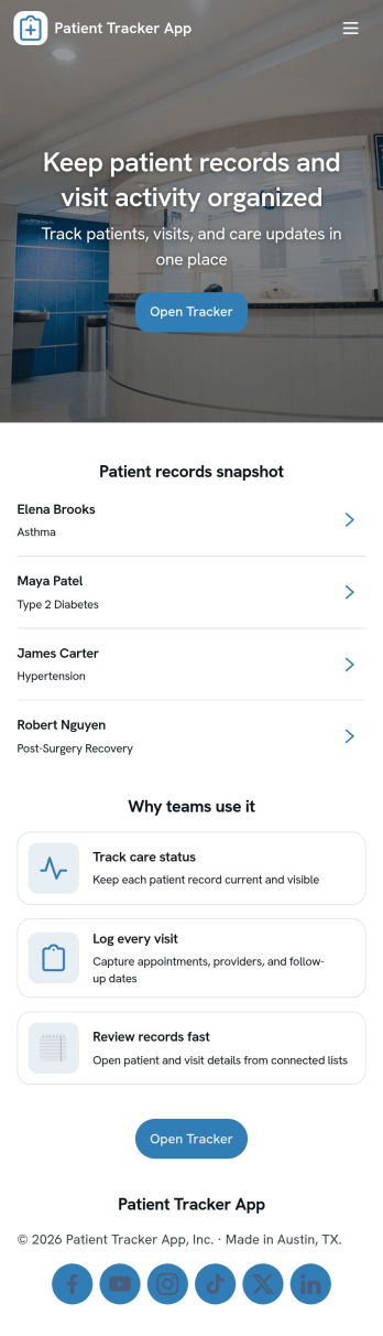Patient Tracker App Template
