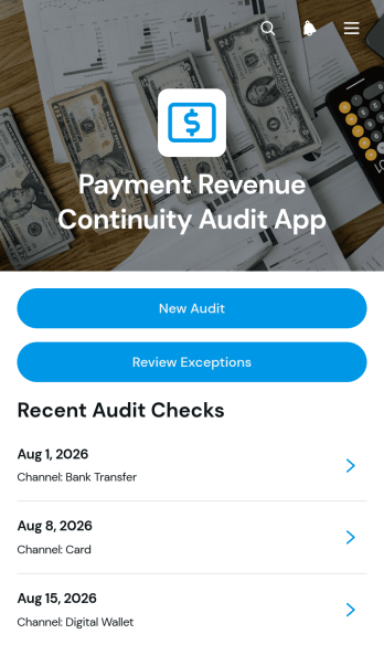 Payment Revenue Continuity Audit App Template