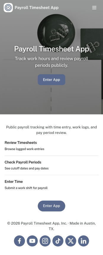 Payroll Timesheet App Template