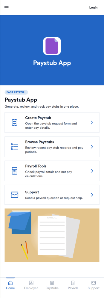 Paystub App Template