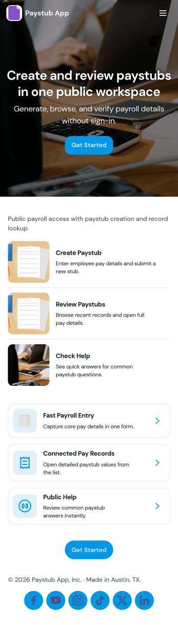 Paystub App Template