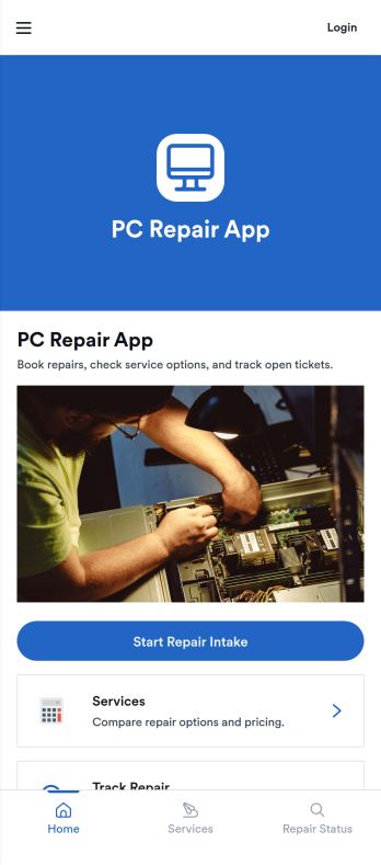 PC Repair App Template