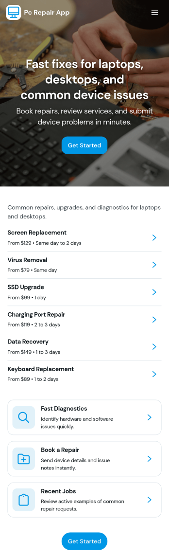 Pc Repair App Template