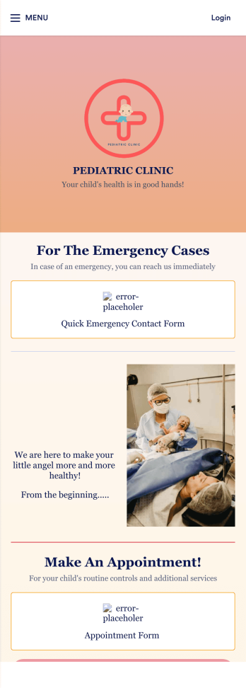 Pediatric Clinic App Template