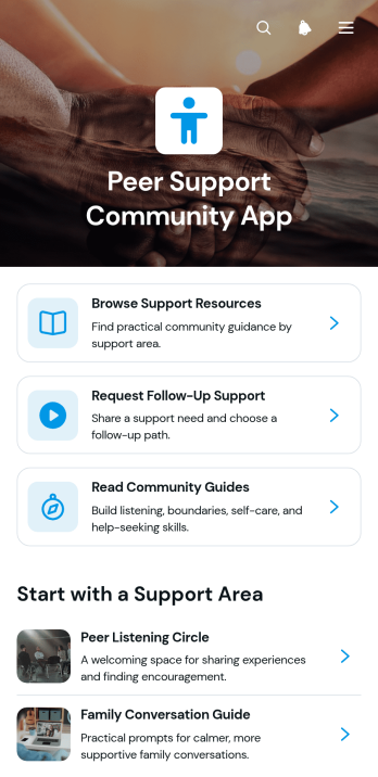 Peer Support Community App Template