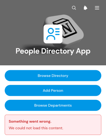 People Directory App Template