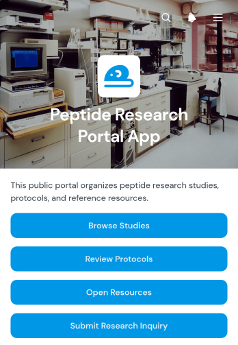 Peptide Research Portal App Template