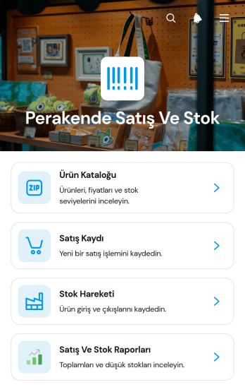 Perakende Satış ve Envanter Uygulama Șablonu