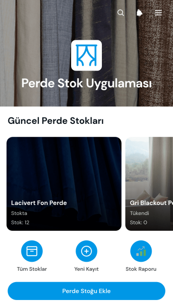 Perde Envanter Uygulama Șablonu