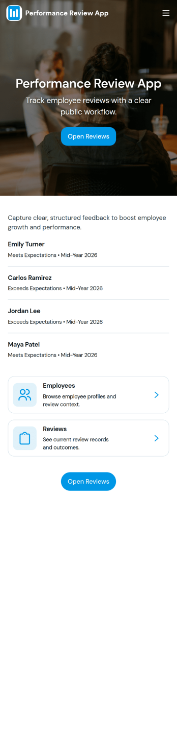 Performance Review App Template