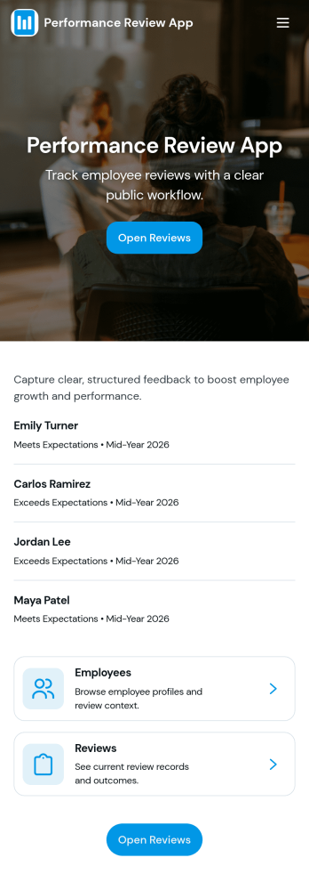 Performance Review App Template