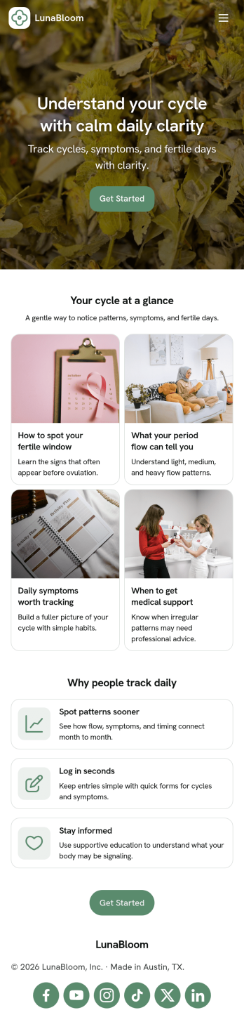 Period and Ovulation Tracker App Template