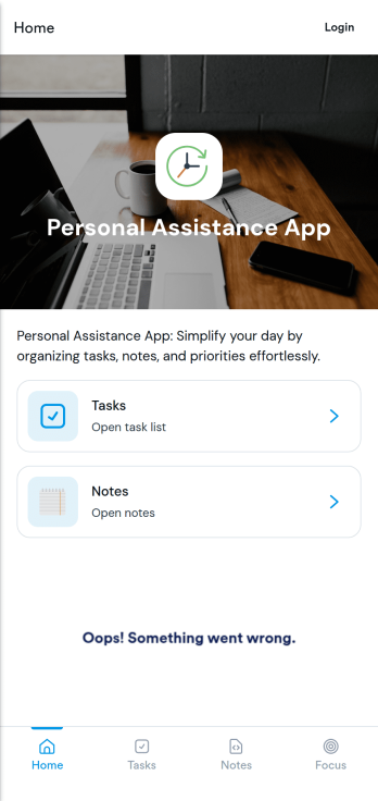 Personal Assistance App Template