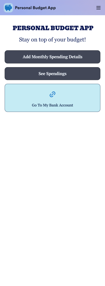 Personal Budget App Template