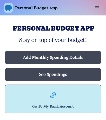 Personal Budget App Template