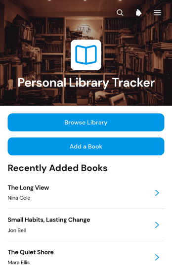 Personal Library Tracker App Template