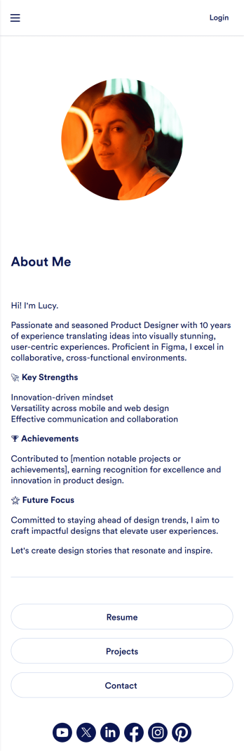 Personal Portfolio App Template