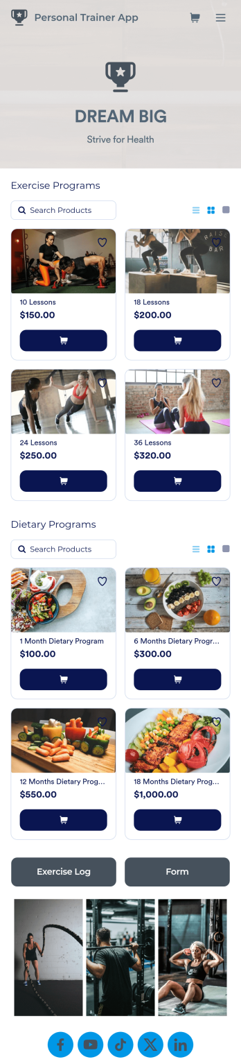 Personal Trainer App Template