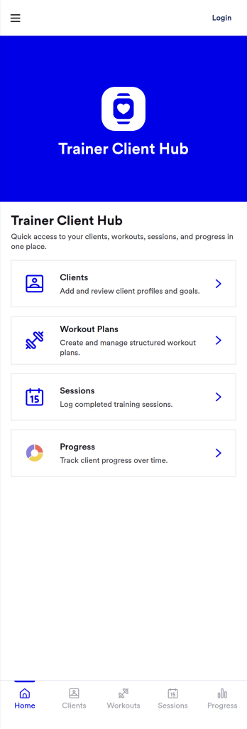Personal Trainer Client Tracker App Template