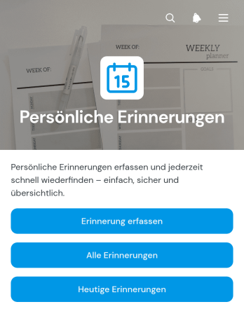 Persönliche Erinnerungs-App