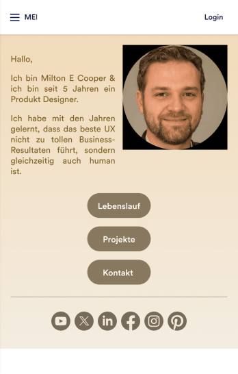 Persönliches Portfolio App