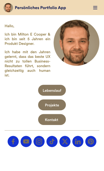Persönliches Portfolio App