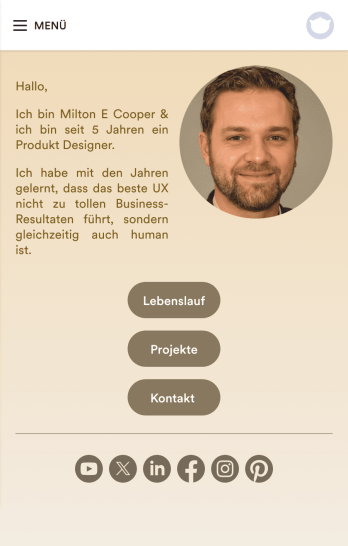 Persönliches Portfolio App Template