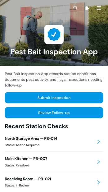 Pest Bait Inspection App Template