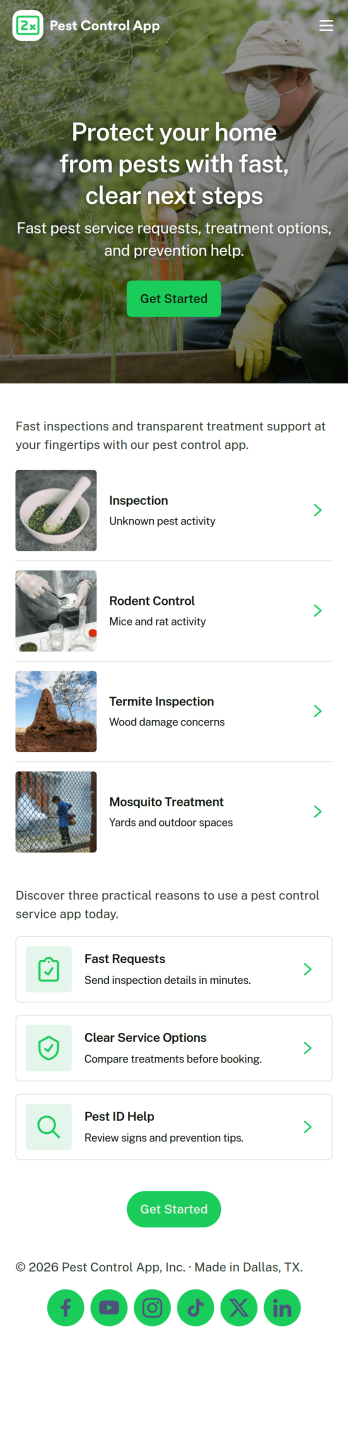 Pest Control App Template