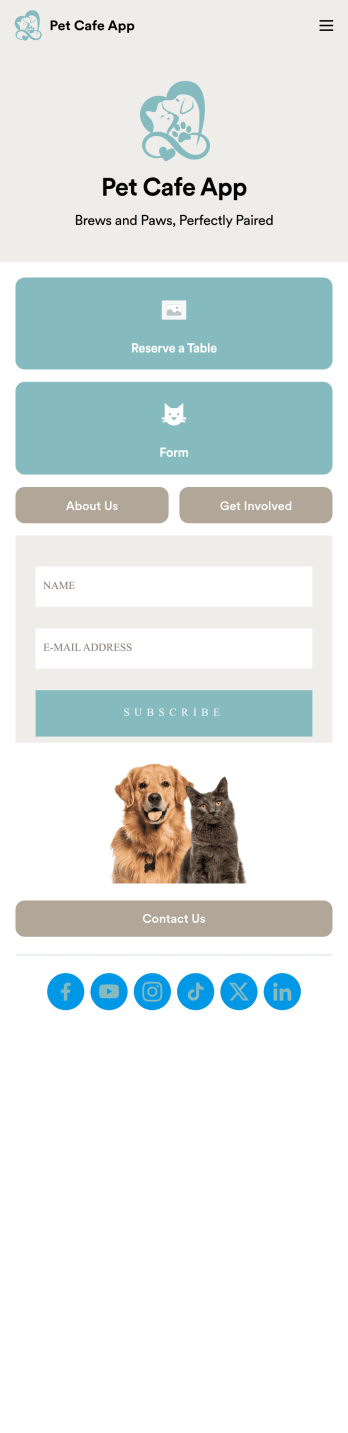 Pet Cafe App Template