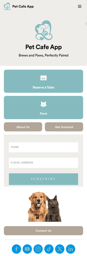 Pet Cafe App Template
