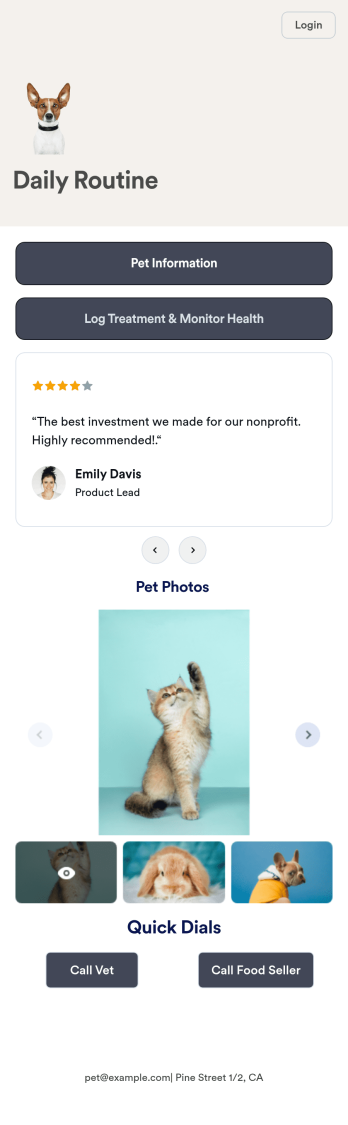 Pet Care Service App Template