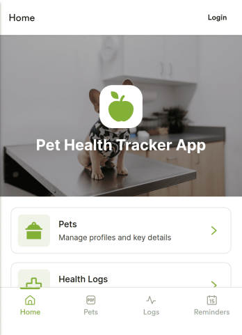 Pet Health Tracker App Template