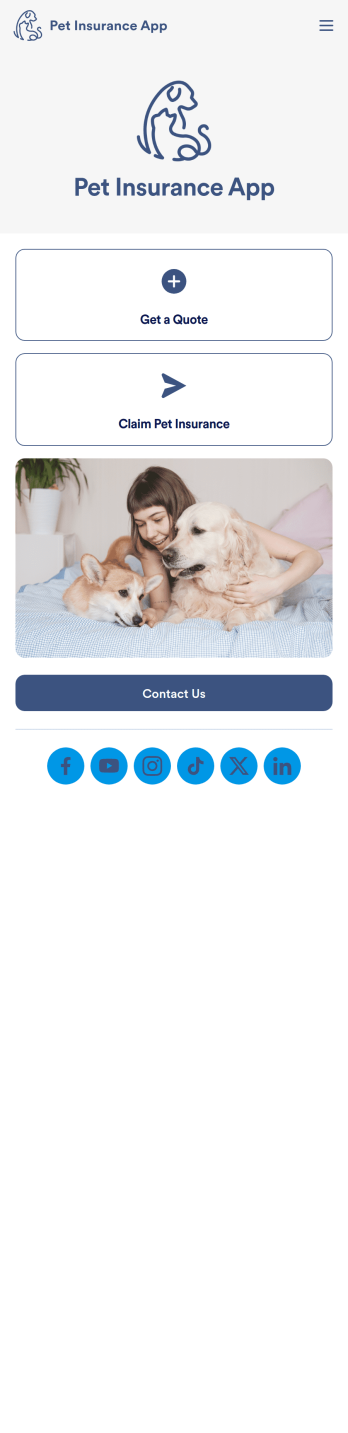 Pet Insurance App Template