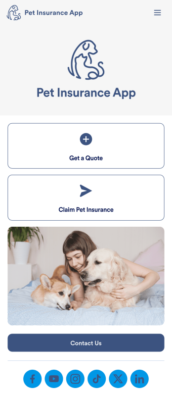 Pet Insurance App Template