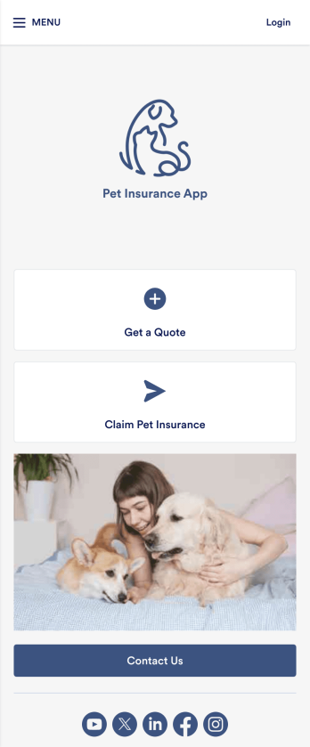 Pet Insurance App Template