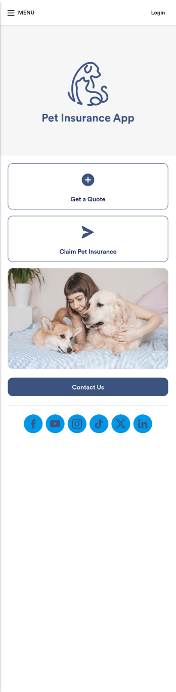 Pet Insurance App Template