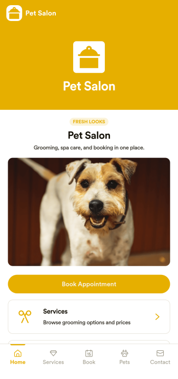 Pet Salon App Template