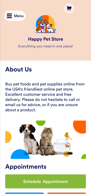 Pet Store App Template