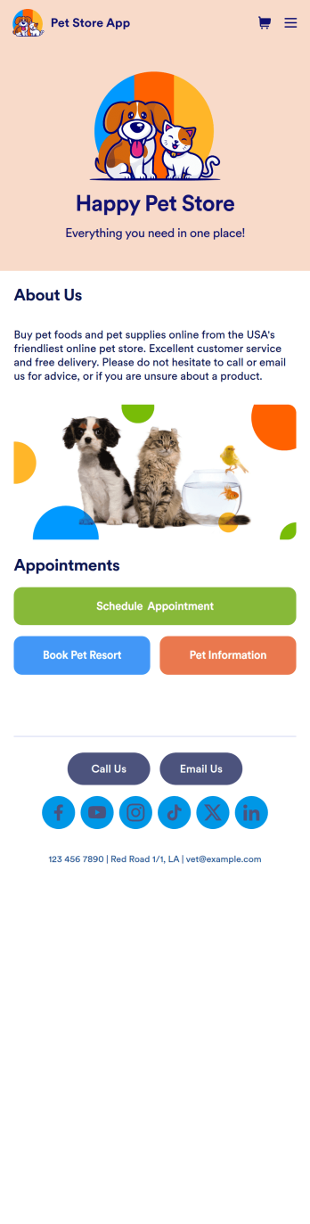 Pet Store App Template